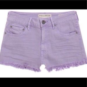 High rise lavender shorts bullhead